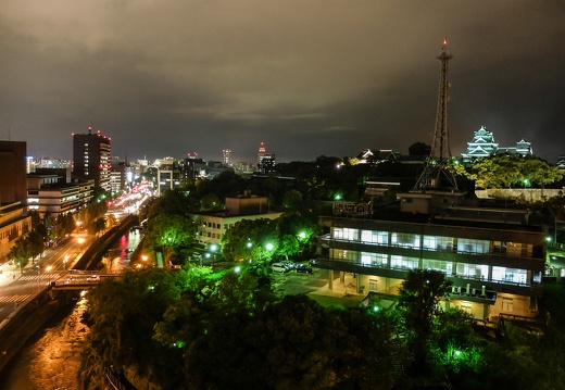 熊本市城東区　アークホテルからの夜景