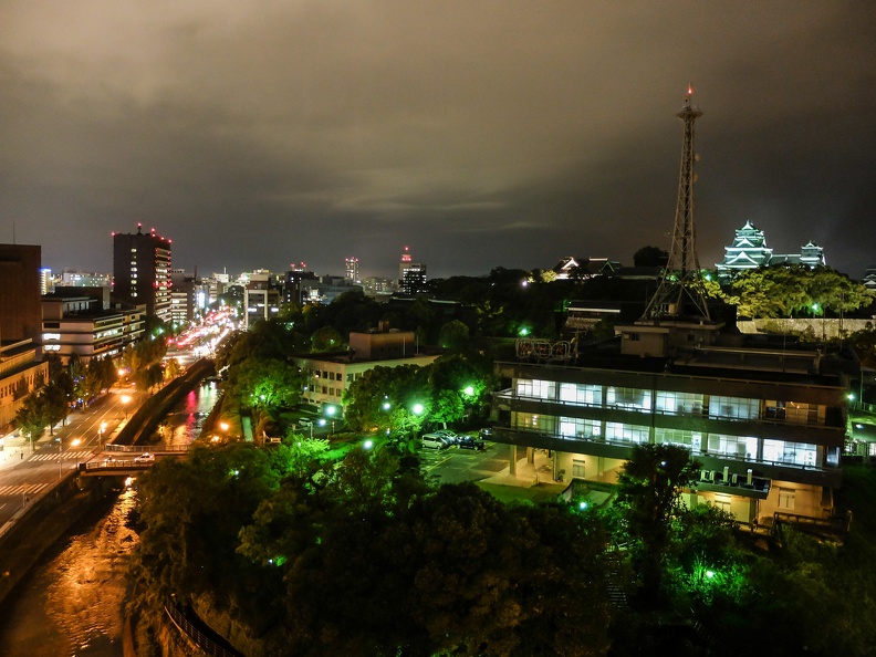 熊本市城東区　アークホテルからの夜景