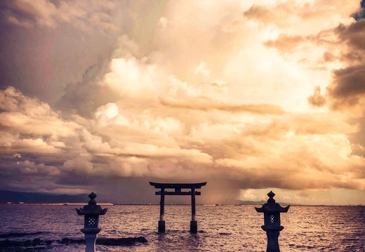 永尾神社と積乱雲