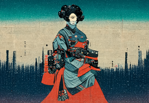 Kohji Asakawa hokusai ukiyoe geisha robot cyber 7b1e508a-67bd-4199-b07d-4559a9d8d388